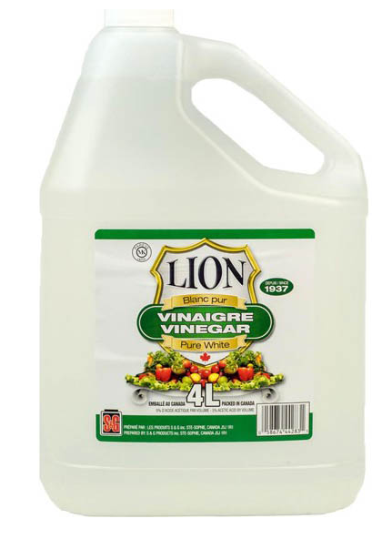 Vinaigre blanc pur LION en format institutionnel 4 litres