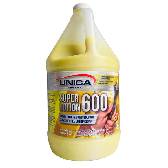 Savon à Mains Jaune Super Lotion 600 UNICA avec exfoliant doux